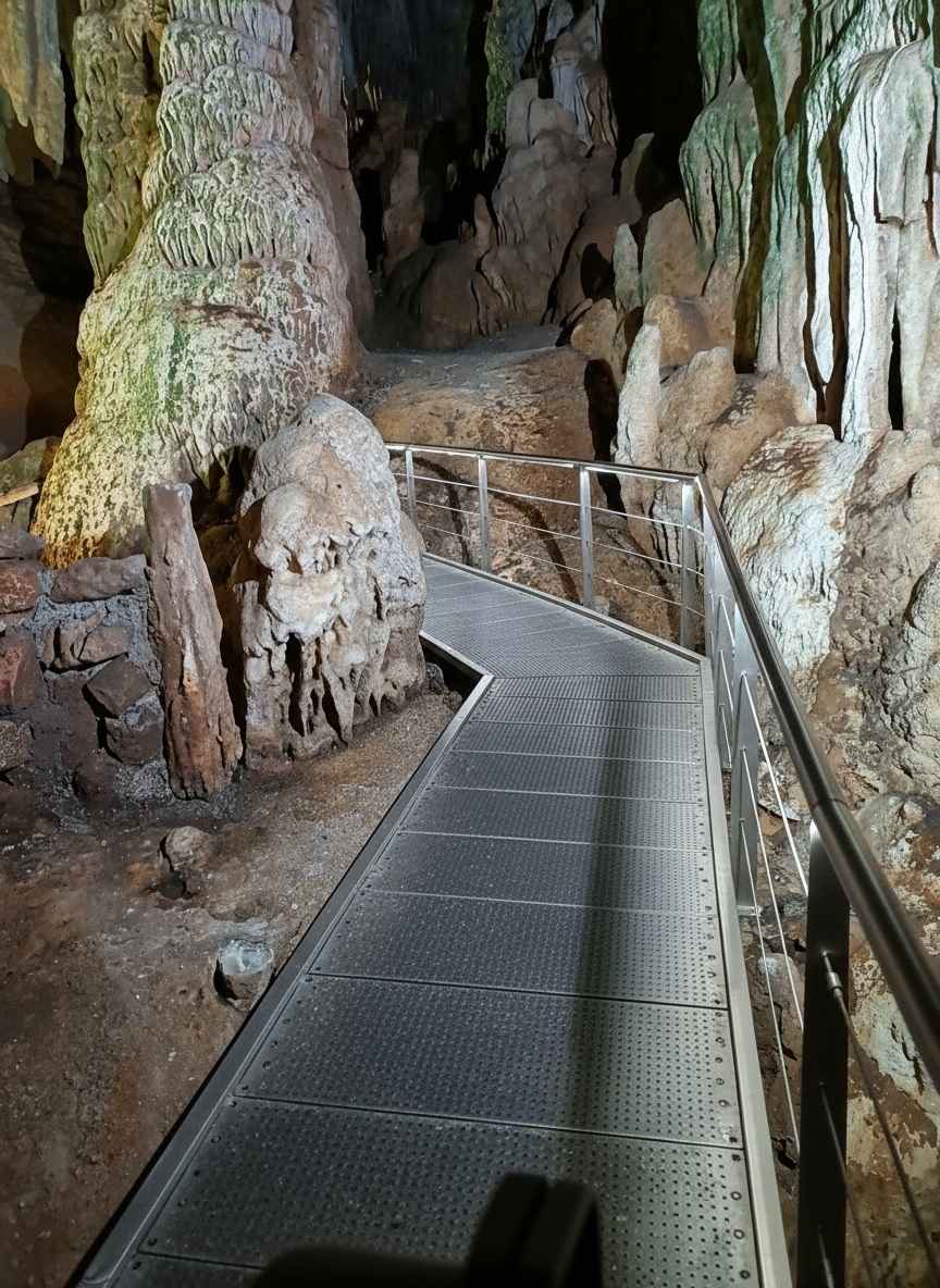 Struttura antiscivolo ECOSTEP per accessi sicuri in aree protette