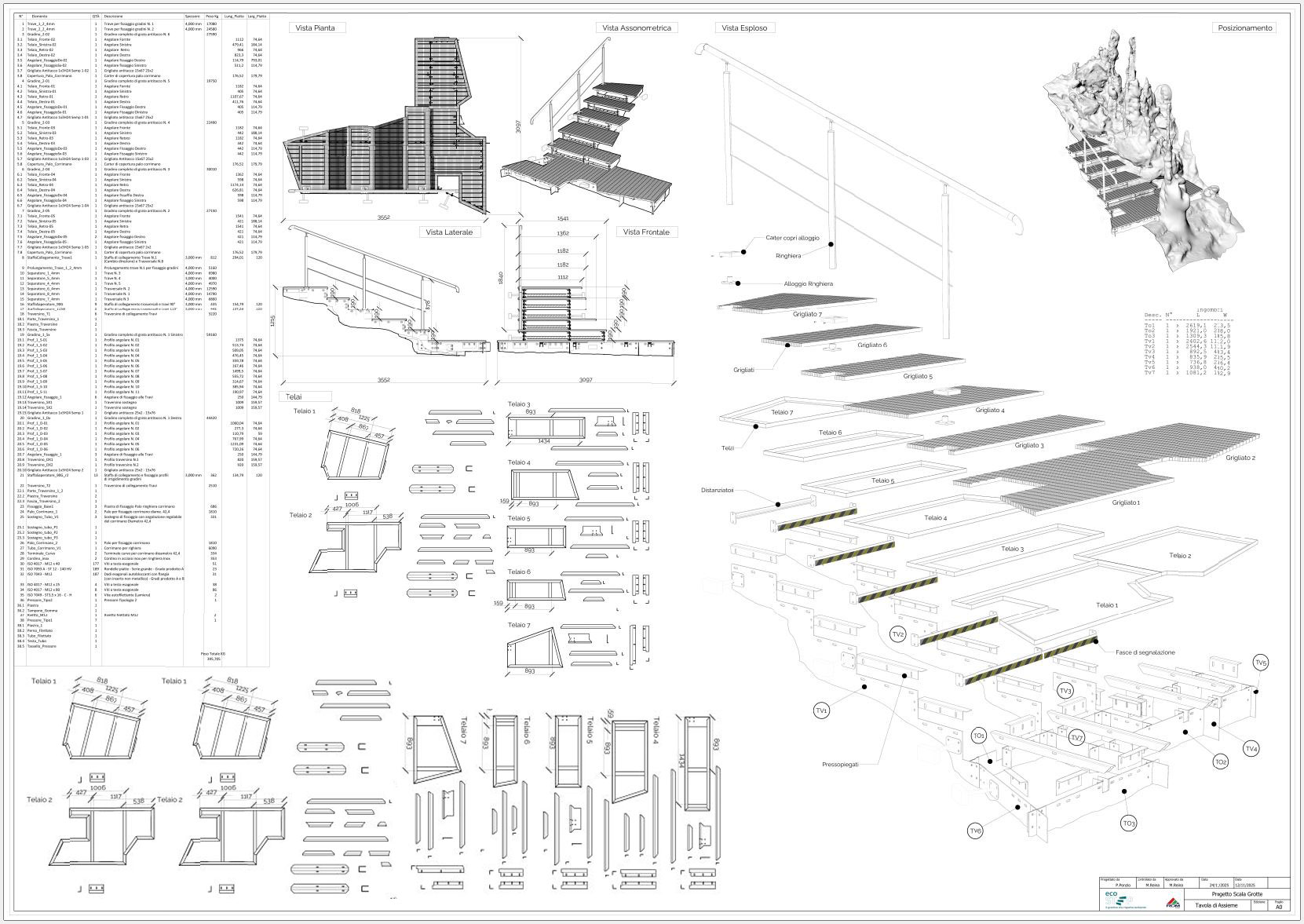 Dettaglio tecnico della struttura ECOSTEP senza fondazioni permanenti